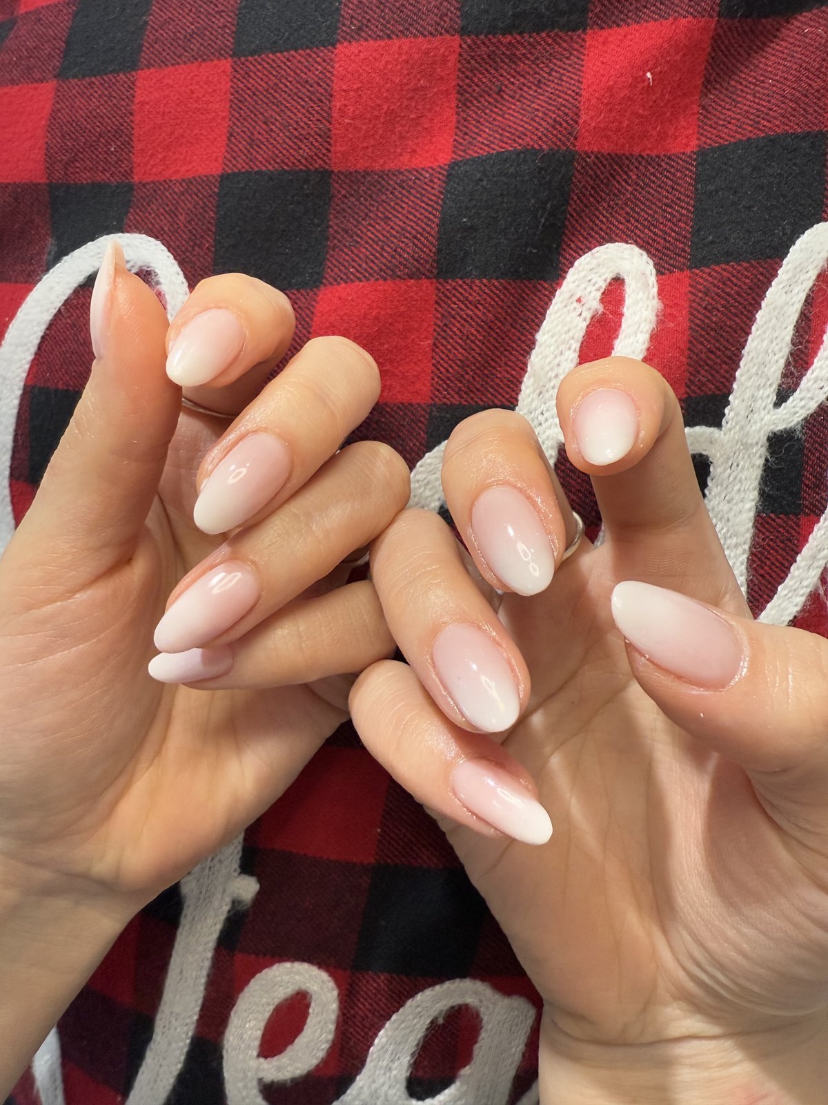 Nude almond nails